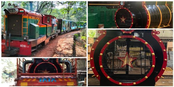 नेरळ-माथेरान टॉय ट्रेनच्या इंजिनला ऐतिहासिक वाफेवर चालणाऱ्या इंजिनचे रुप