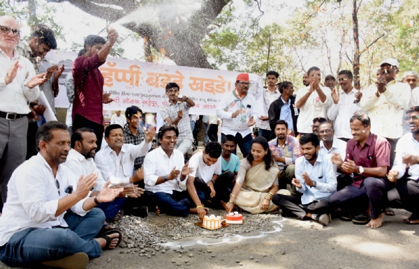 शाहू सेनेकडून महापालिकेचा आगळावेगळ्या पद्धतीने निषेध