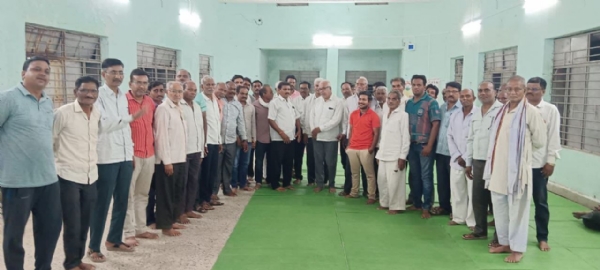 कुऱ्हा येथे शेतकरी न्याय हक्क विचार मंच कडून शेतकरी सभा
