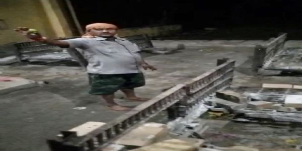 शिरोलीतील स्मशान भूमीत मांत्रिकाचे अंधश्रद्धा पसरवणारे कृत्य