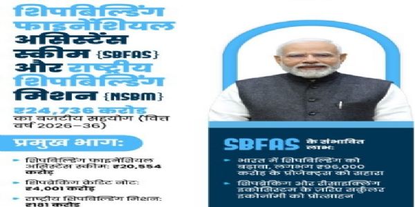 देशातील जहाजबांधणीसाठी २४,७३६ कोटींचे प्रोत्साहन पॅकेज मंजूर