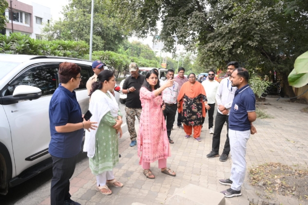 पंचवटी, पीडीएमसी, हॉलीक्रॉस शाळा व आय.एम.ए. हॉल परिसरातील स्वच्छतेची पाहणी