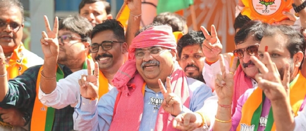 भाजपा चव्हाण जल्लोष भाजपा चव्हाण जल्लोष