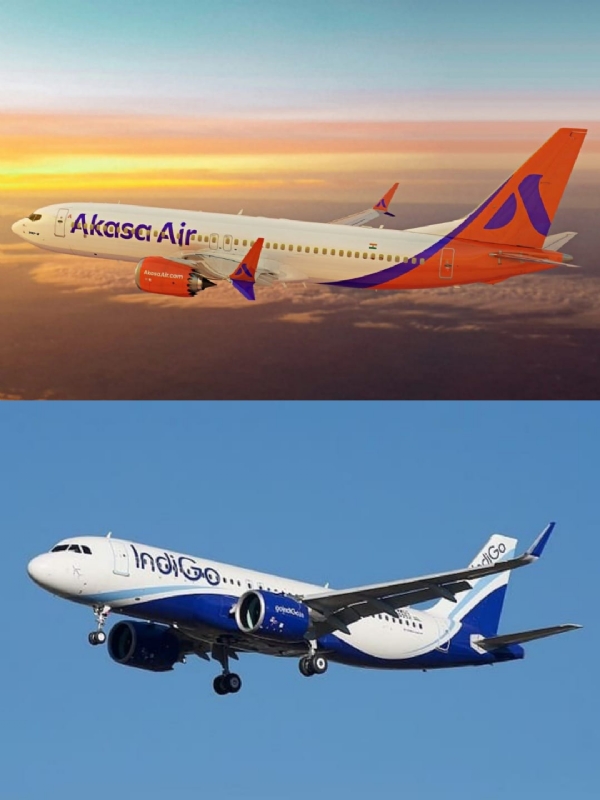 IndiGo and Akasa Air IndiGo and Akasa Air