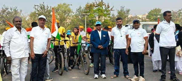 माय भारत केंद्राच्या वतीने एकात्मता युनिटी मार्च पदयात्रेतून एकतेचा जयघोष, माय भारत केंद्राच्या वतीने एकात्मता युनिटी मार्च पदयात्रेतून एकतेचा जयघोष,