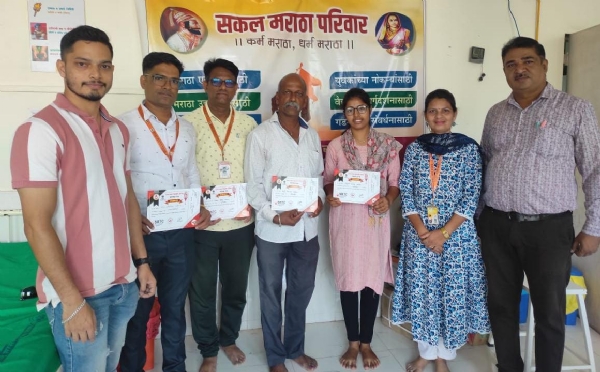 A grand blood donation camp of the entire Maratha family in Shrivardhan was a success.