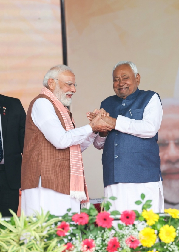 शपथविधीनंतर पंतप्रधानांनी नीतीश कुमारसह सम्राट चौधरी आणि विजय कुमार सिन्हा यांना दिल्या शुभेच्छा