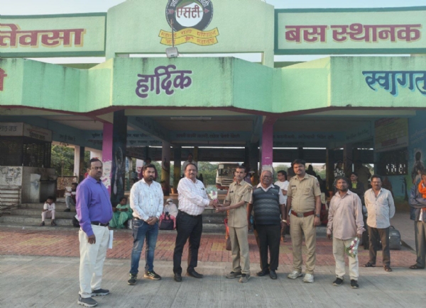 तिवसा एसटी बसस्थानकाची स्वच्छ सर्वेक्षणात चमकदार कामगिरी