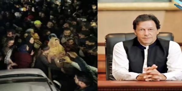 पाकिस्तानी सरकारचा तुरुंगाबाहेर बसलेल्या इमरान खानच्या वृद्ध बहिणींवर बर्फाळ पाण्याचा फवारा