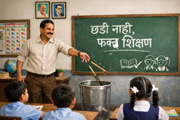 ‘छडी लागे छमछम’ला अखेरचा पूर्णविराम; शाळांमध्ये नवा कडक नियम ‘छडी लागे छमछम’ला अखेरचा पूर्णविराम; शाळांमध्ये नवा कडक नियम