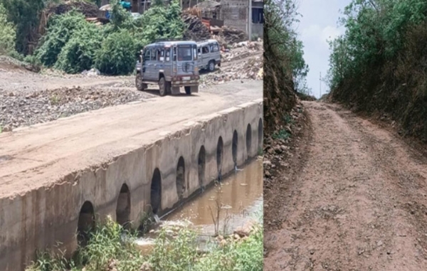 तपासणी नाका टाळण्यासाठी चालकांचा आडमार्गाचा वापर खोमई-शिरसगावच्या अरुंद रस्त्यावरून वाहतूक