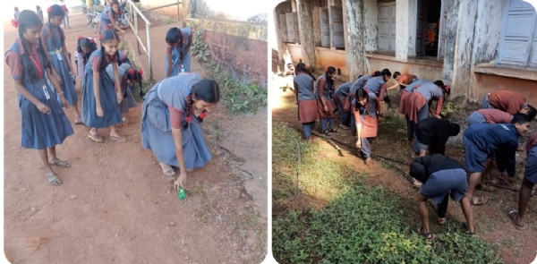 पैसा फंड इंग्लिश स्कूलमध्ये प्लास्टिकमुक्त शाळा अभियान