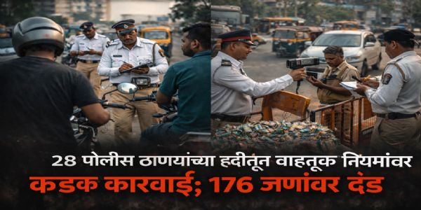 रायगड - वाहतूक पोलिसांचा २७६ जणांना दणका