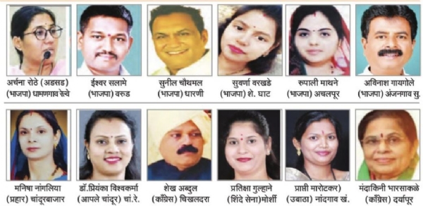 नगरपरिषद निवडणूकीत जिल्हद्यातील १२ पैकी 6 जागा भाजपाला २ काँग्रेस, उबाठा, शिंदेसेना, प्रहार व आपले चांदुरला प्रत्येकी एक जागा