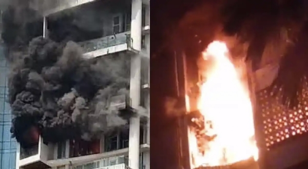 अंधेरीतील निवासी इमारतीच्या १४ व्या मजल्यावर भीषण आग; ४० जणांना सुखरूप वाचवले