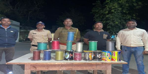 अकोला: हिवरखेड येथे नायलॉन मांजा जप्त