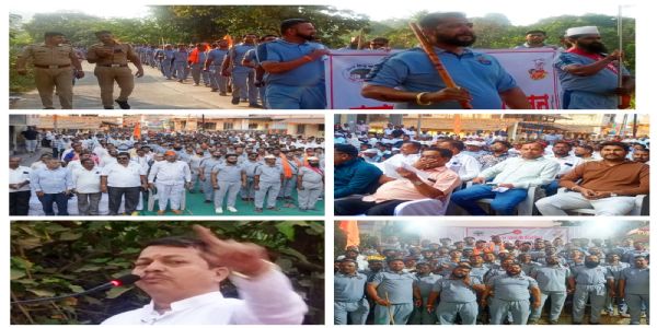 विहिंप व बजरंग दलतर्फे म्हसळ्यात गीता जयंती; शौर्य पदसंचलन व भव्य सभा