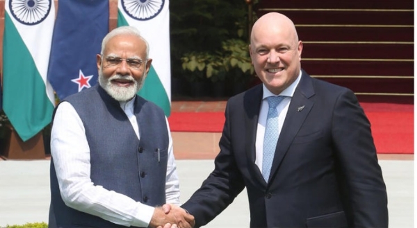 पंतप्रधान नरेंद्र मोदी आणि न्यूझीलंडचे पंतप्रधान क्रिस्टोफर लक्सन यांचा संग्रहित फोटो पंतप्रधान नरेंद्र मोदी आणि न्यूझीलंडचे पंतप्रधान क्रिस्टोफर लक्सन यांचा संग्रहित फोटो