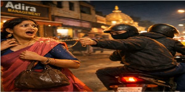 खोपोलीत महिलेची सोन्याची साखळी हिसकली