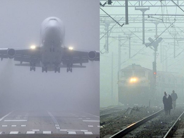 दाट धुक्यामुले दिल्लीत रेड अलर्ट ; विमान, रेल्वे वाहतूक विस्कळीत दाट धुक्यामुले दिल्लीत रेड अलर्ट ; विमान, रेल्वे वाहतूक विस्कळीत