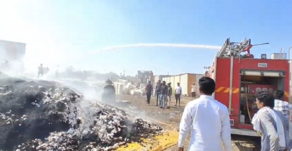 भातकुलीतील कापसाच्या जिनिंग फॅक्टरीला भीषण आग संपूर्ण कापूस जळून खाक; कारण अद्याप अस्पष्ट