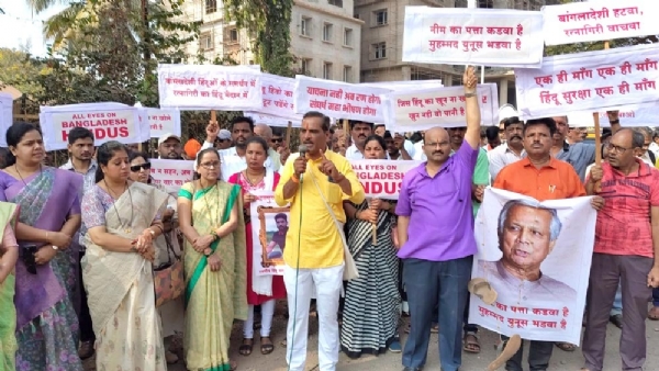 हिंदूंवरील अत्याचाराविरोधात संविधान सन्मान मंचाचे धरणे हिंदूंवरील अत्याचाराविरोधात संविधान सन्मान मंचाचे धरणे