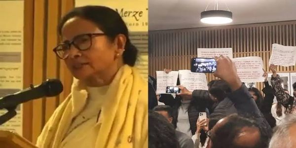 ऑक्सफर्डमध्ये ममता बॅनर्जींच्या भाषणादरम्यान गोंधळ