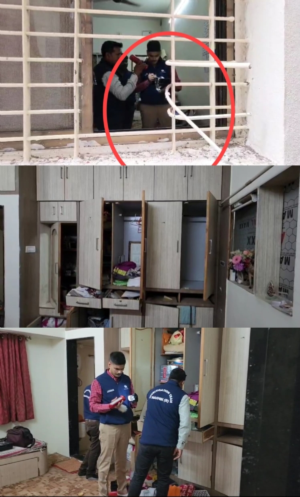 व्यापाऱ्याच्या घरी धाडसी चोरी