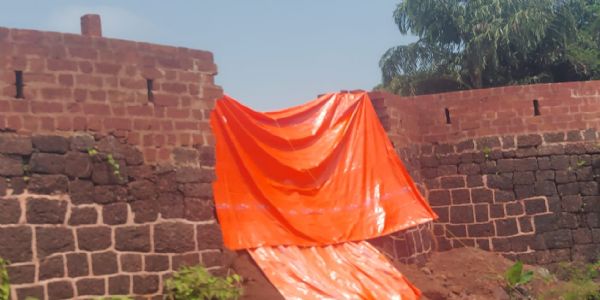 रत्नागिरी : घेरा यशवंतगड किल्ल्याचे नवीन बांधकाम कोसळले
