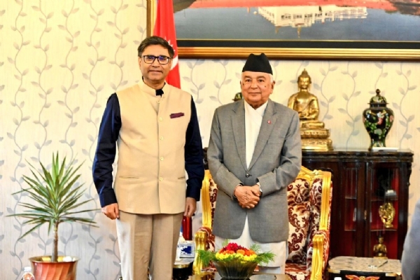 Indian Foreign Secretary meets President  Nepal Ramchandra Paudel