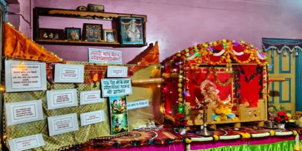 रत्नागिरी : गणेशोत्सवाच्या देखाव्यातून वृक्षारोपणाचा संदेश