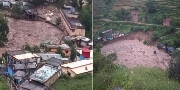 उत्तराखंडच्या चमोली जिल्ह्यात ढगफुटी; सात जण बेपत्ता तर दोघांची सुटका