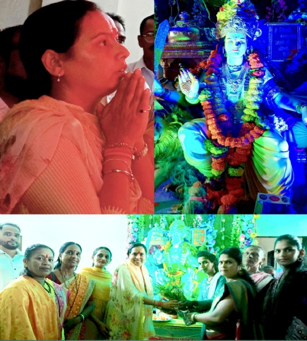 Minister Tatkare visits Durga Mata in Beldar Wadi; Appreciates the initiative of the board