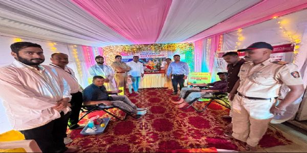इगतपुरी पोलिसांचे गणेशोत्सवात रक्तदान शिबिर यशस्वी