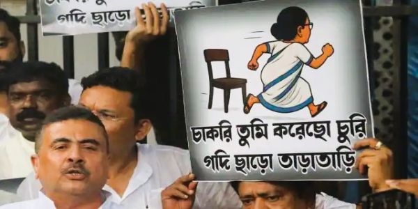 बंगाल विधानसभेत भाजप-तृणमूल आमदारांमध्ये धक्काबुक्की