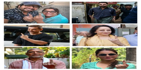 कलाकारांनाही घेतला मतदानात उत्स्फुर्त सहभाग