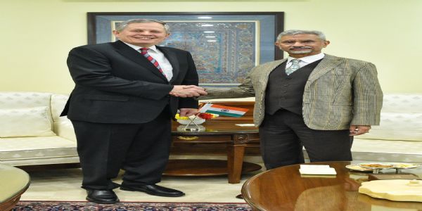 अमेरिकेचे सिनेटर स्टीव्ह डॅन्स यांनी एस. जयशंकर यांची घेतली भेट