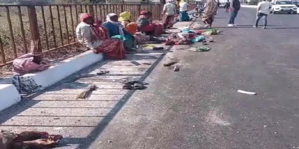 जबलपूरमध्ये भरधाव कारने 13 मजुरांना चिरडले; 2 ठार