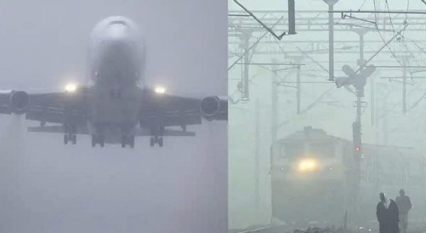 दिल्लीत धुक्याचा कहर; आजही विमाने आणि ४५ हून अधिक रेल्वे गाड्या उशिराने