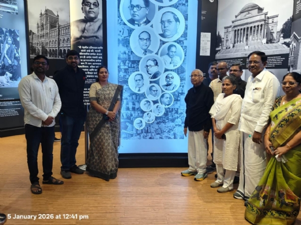 तामिळनाडूतील पेरियार विद्यापिठाच्या कुलपतींकडून ऐरोली येथील डॉ.बाबासाहेब आंबेडकर ज्ञानस्मारकाची प्रशंसा
