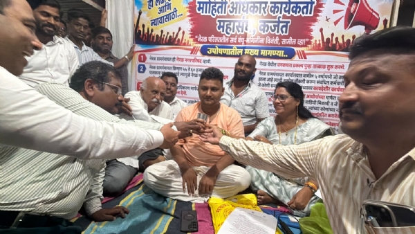 Dispute over encroachments within Neral Gram Panchayat limits flares up: Gorakh Shep temporarily suspends hunger strike on the fourth day.