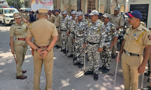 नवरात्री उत्सवासाठी शहर, ग्रामीण पोलिसांचा तगडा बंदोबस्त