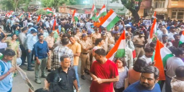 मुंबई : सीजेपीच्या आंदोलनात ‘जय श्रीराम’च्या घोषणा..!