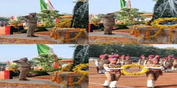 नांदेड : पोलीस स्मृतीदिनी १५४ शहीद पोलीस अधिकारी व कर्मचाऱ्यांना भावपूर्ण अभिवादन