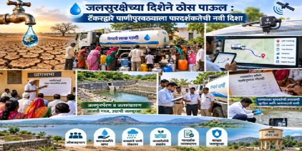 छ. संभाजीनगर - जलसुरक्षेच्या दिशेने ठोस पाऊल; टँकरद्वारे पाणीपुरवठ्यात पारदर्शकतेला प्राधान्य