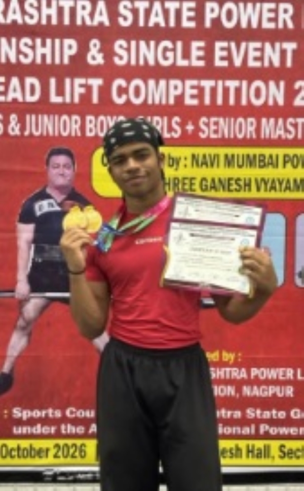 A feat of 465 kg; Dighi’s Vedant is Maharashtra’s ‘Strongman’