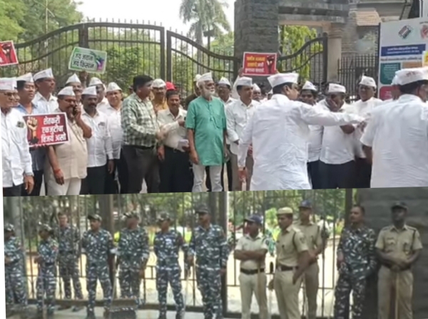 शक्तिपीठ महामार्ग रद्दसाठी कोल्हापूरात आंदोलन