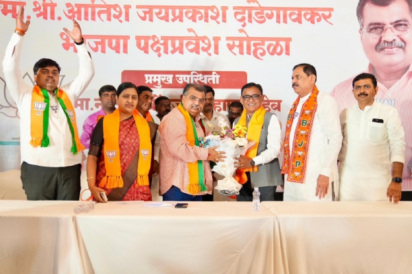 माजी मंत्री जयप्रकाश दांडेगावकर यांचे पुत्र आतिश दांडेगावकर यांचा भाजपामध्ये प्रवेश