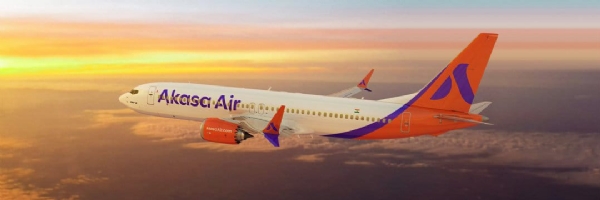 अकासा एअरलाइन्स विमानाचा संग्रहित फोटो