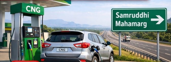 समृद्धीवर पहिले सीएनजी स्टेशन: मेपासून शिवणी येथे वाहनचालकांना मोठा दिलासा